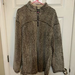 Arctic Point Brown Sherpa Half Zip